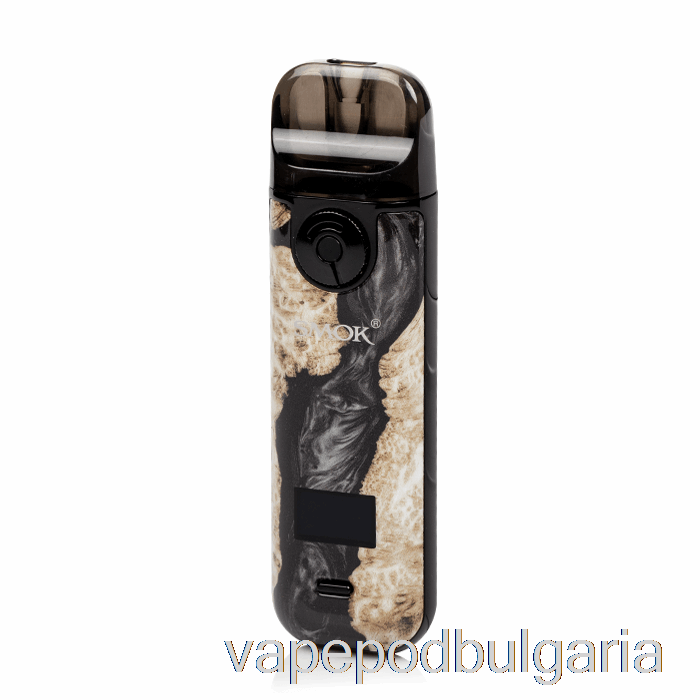 Vape 10000 Дръпки Smok Novo 4 25w Pod Kit черно стабилизиращо дърво